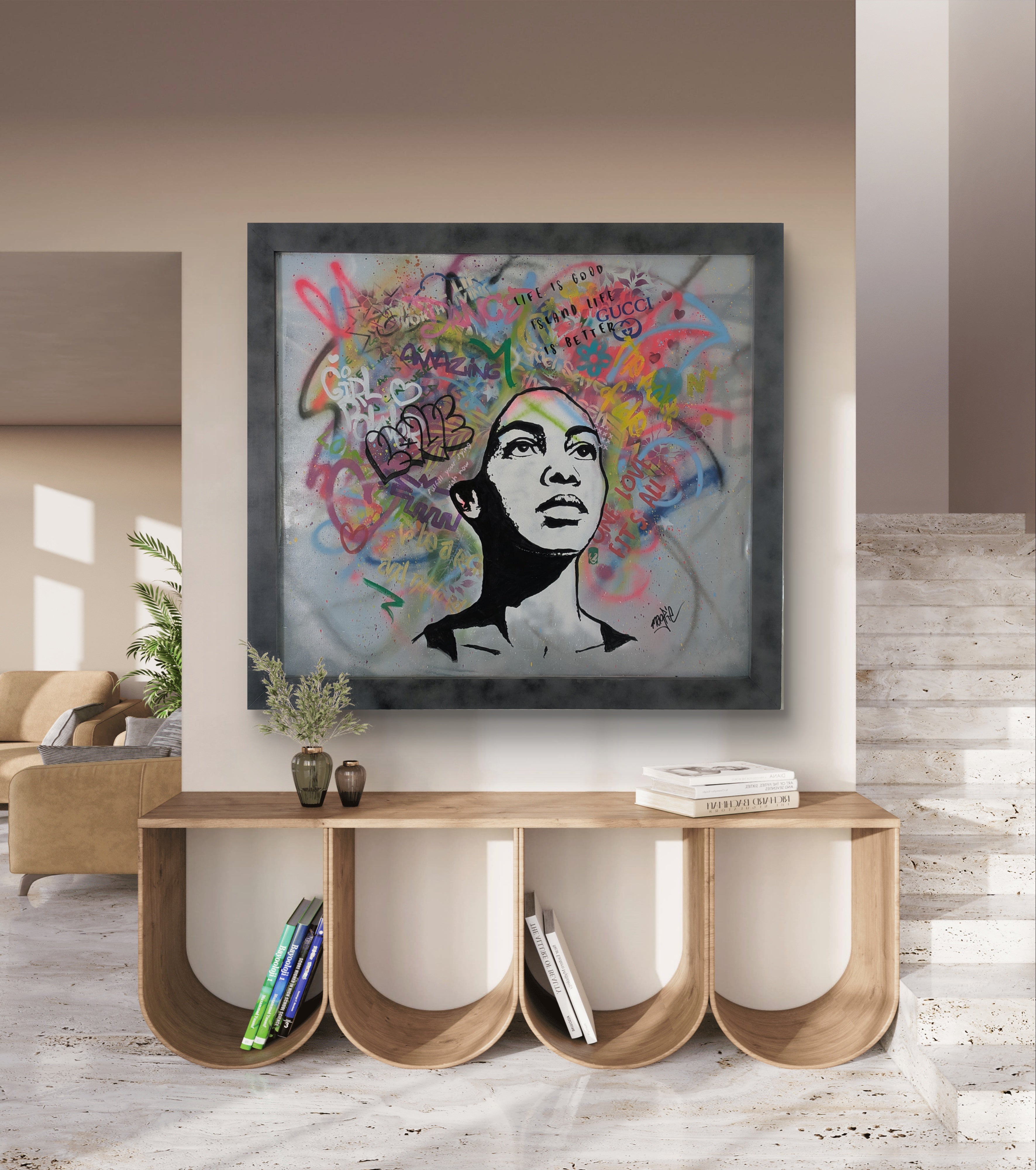 Magpie art cayman street art brain fog