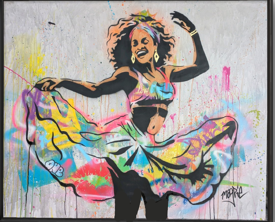 Magpie art Caribbean dancer