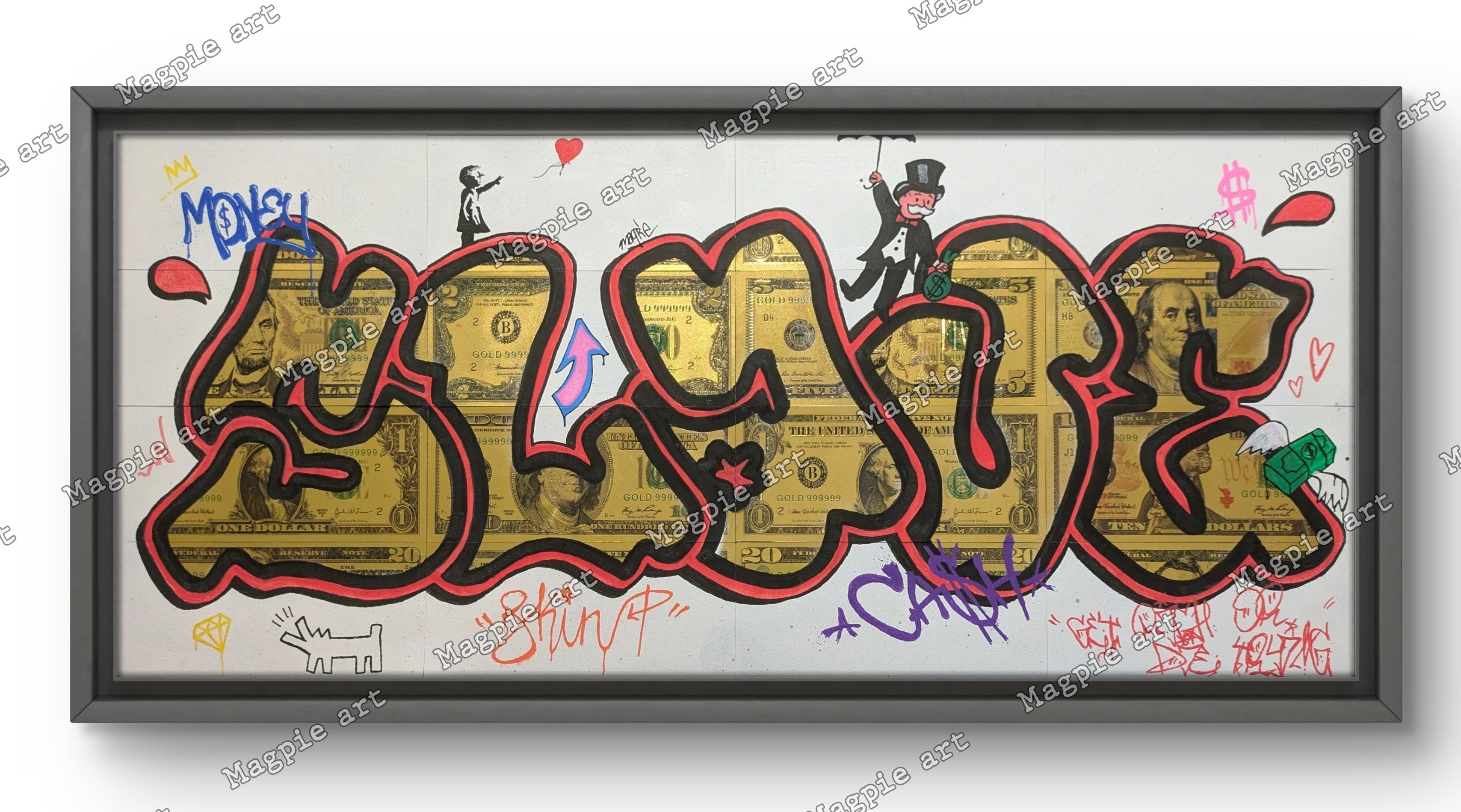 Magpie art Cayman slave money