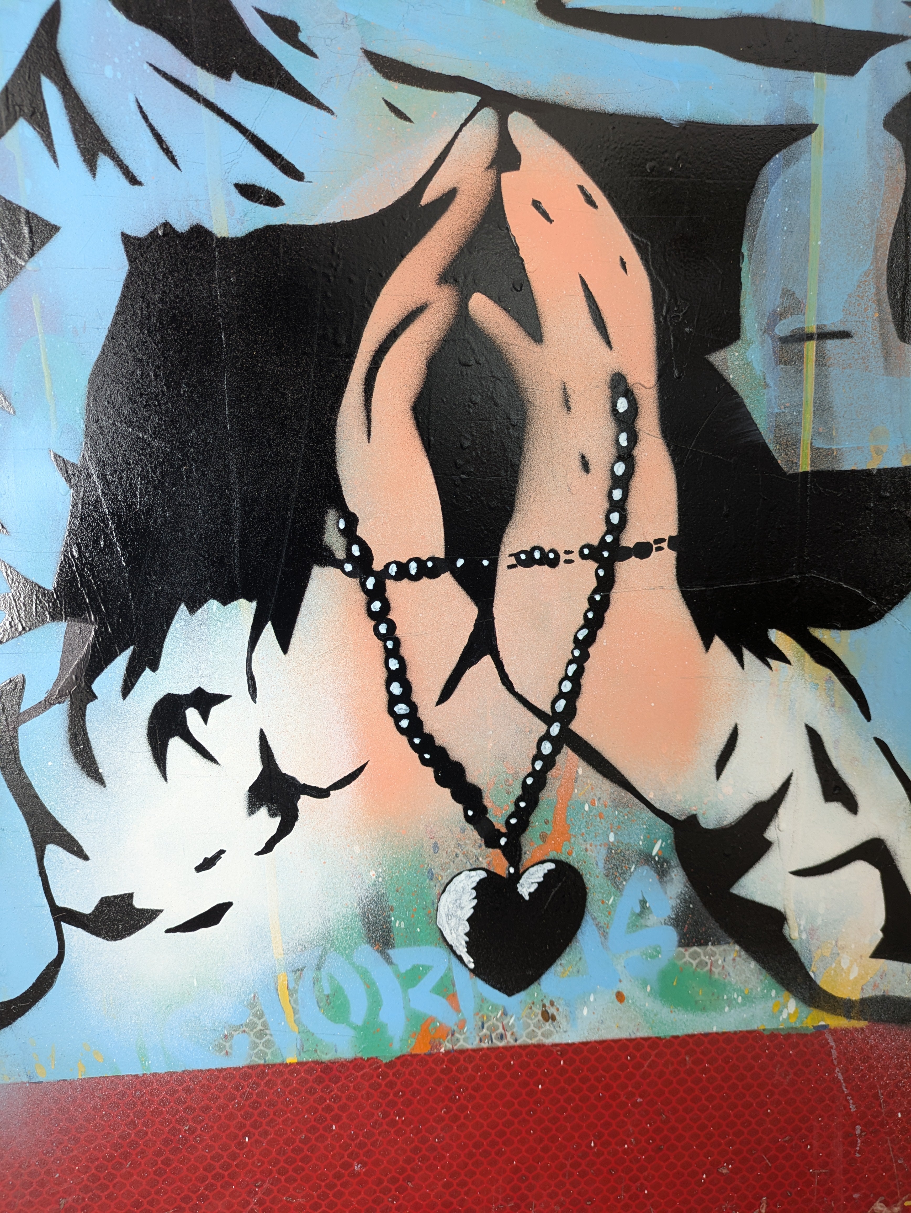 Magpie art virgin mary