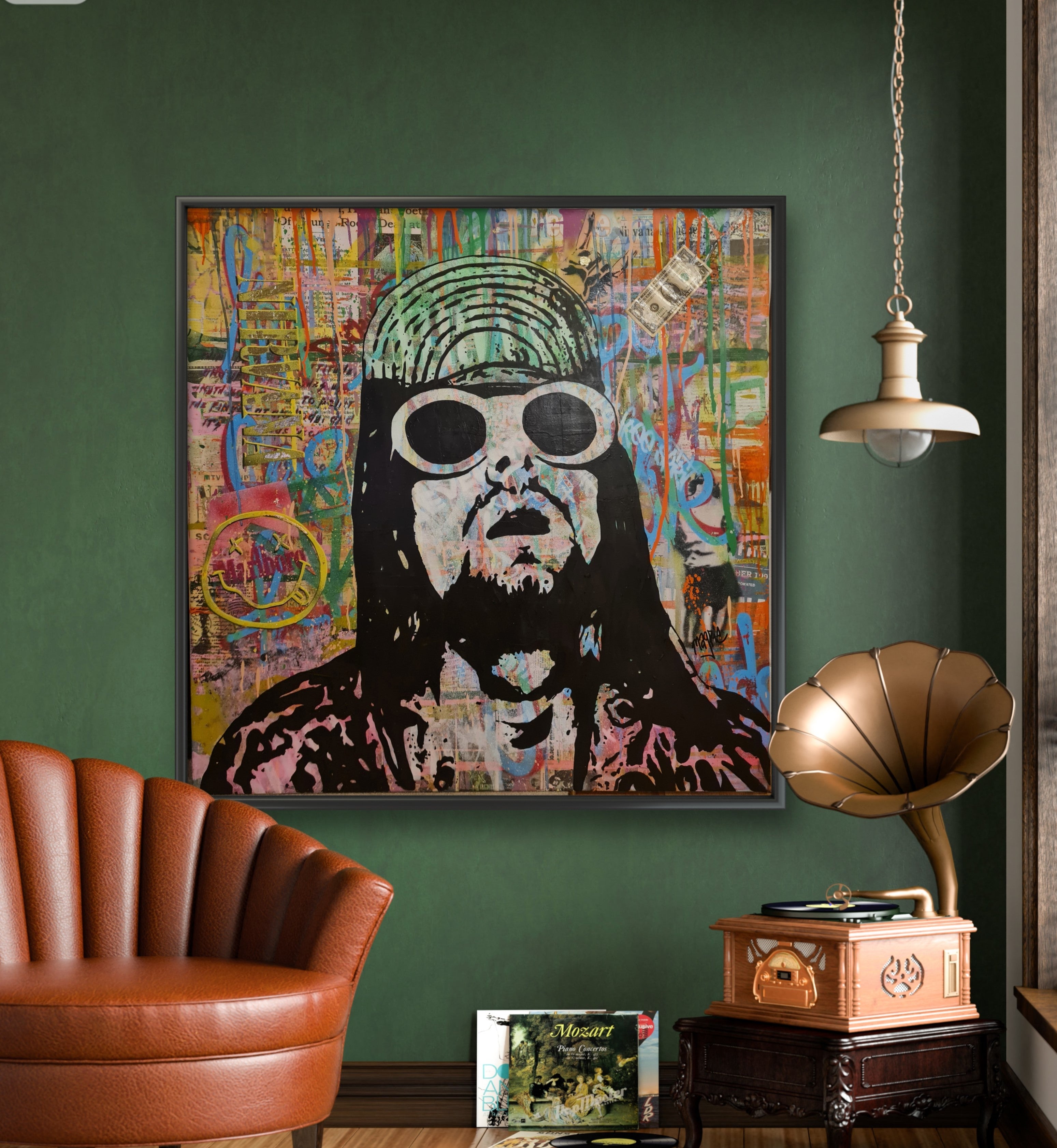 Kurt Cobain magpie art