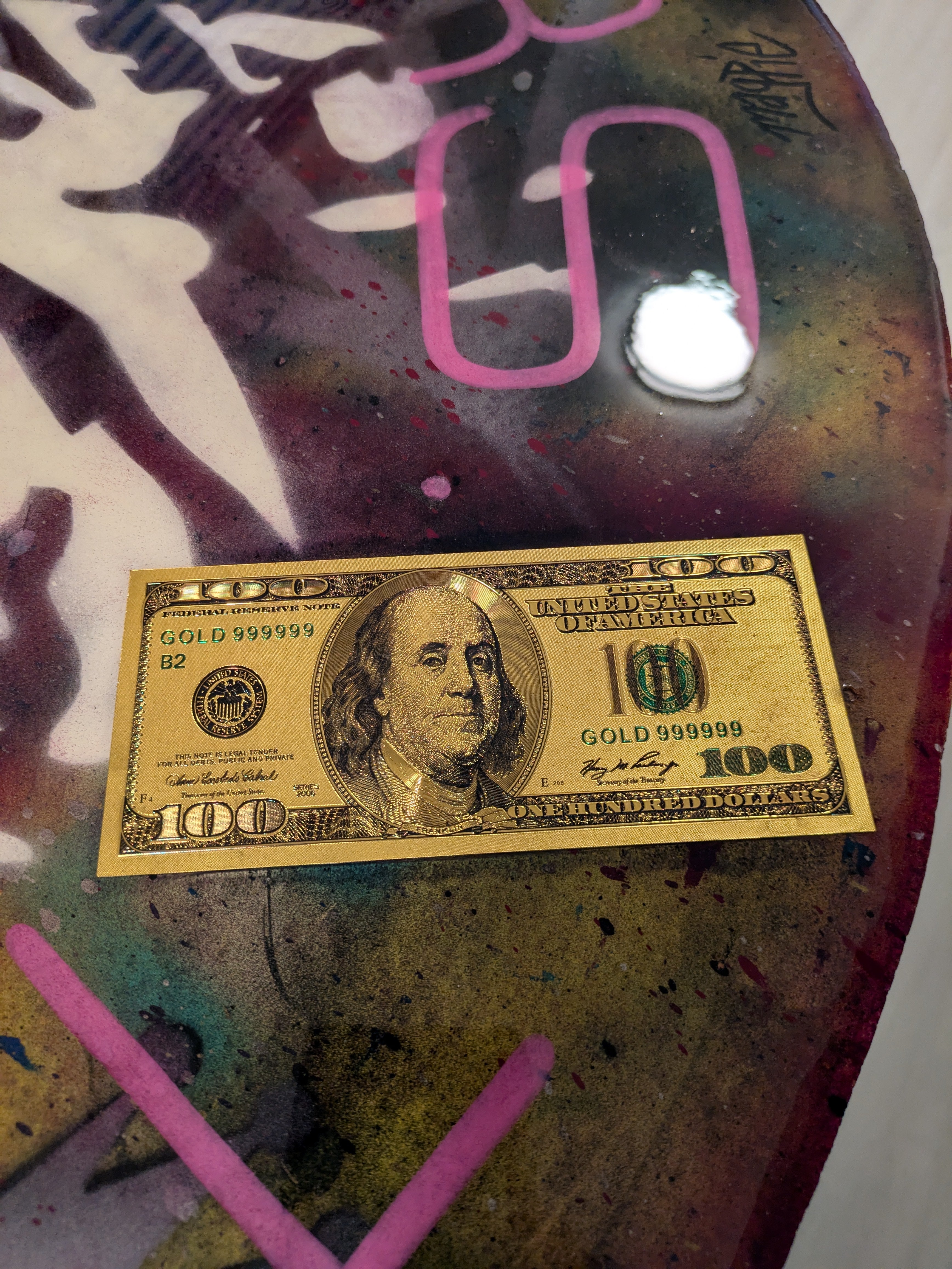 Original on table - The world is yours cigar/coffee/party table