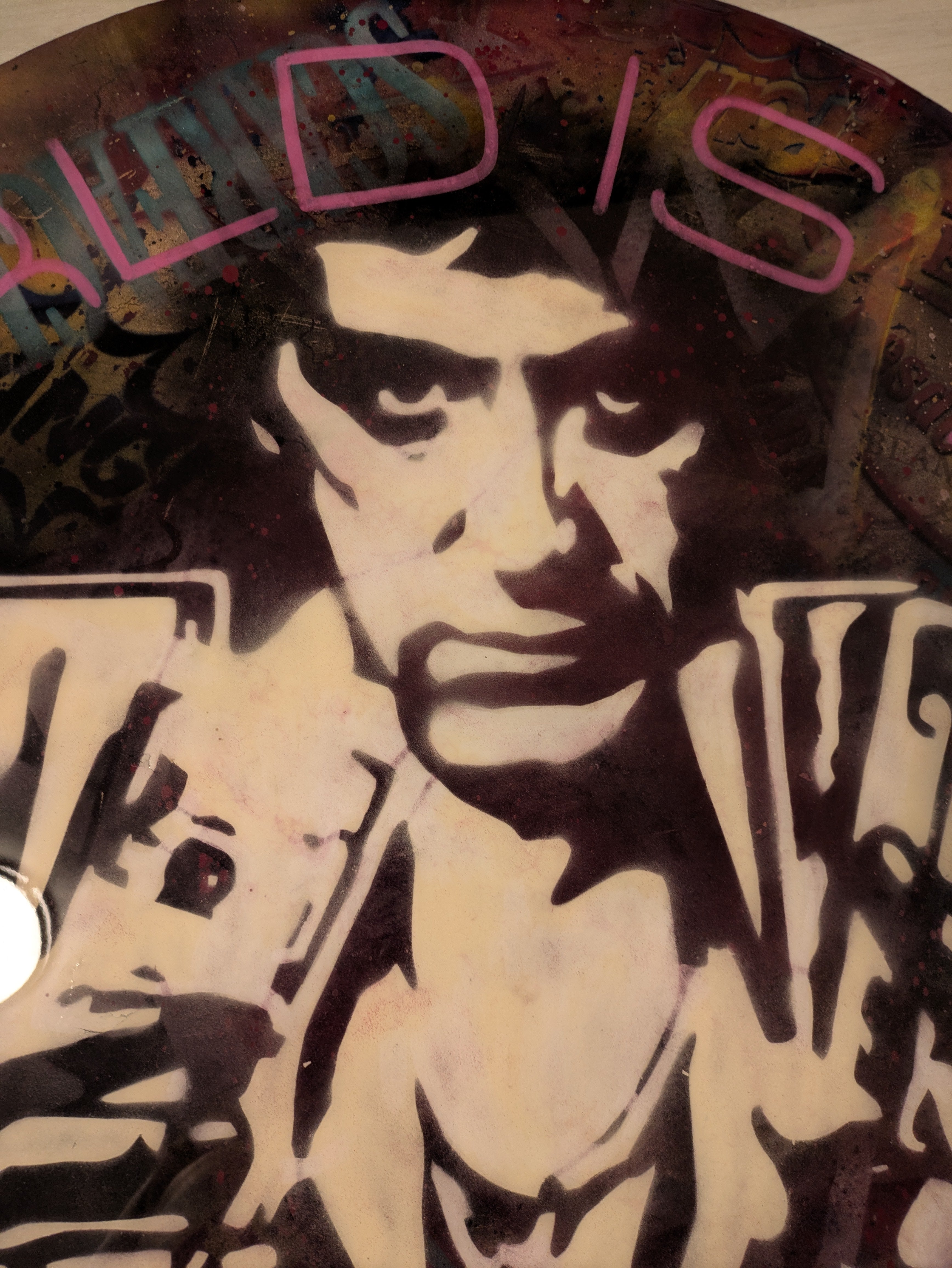 Original on table - The world is yours cigar/coffee/party table