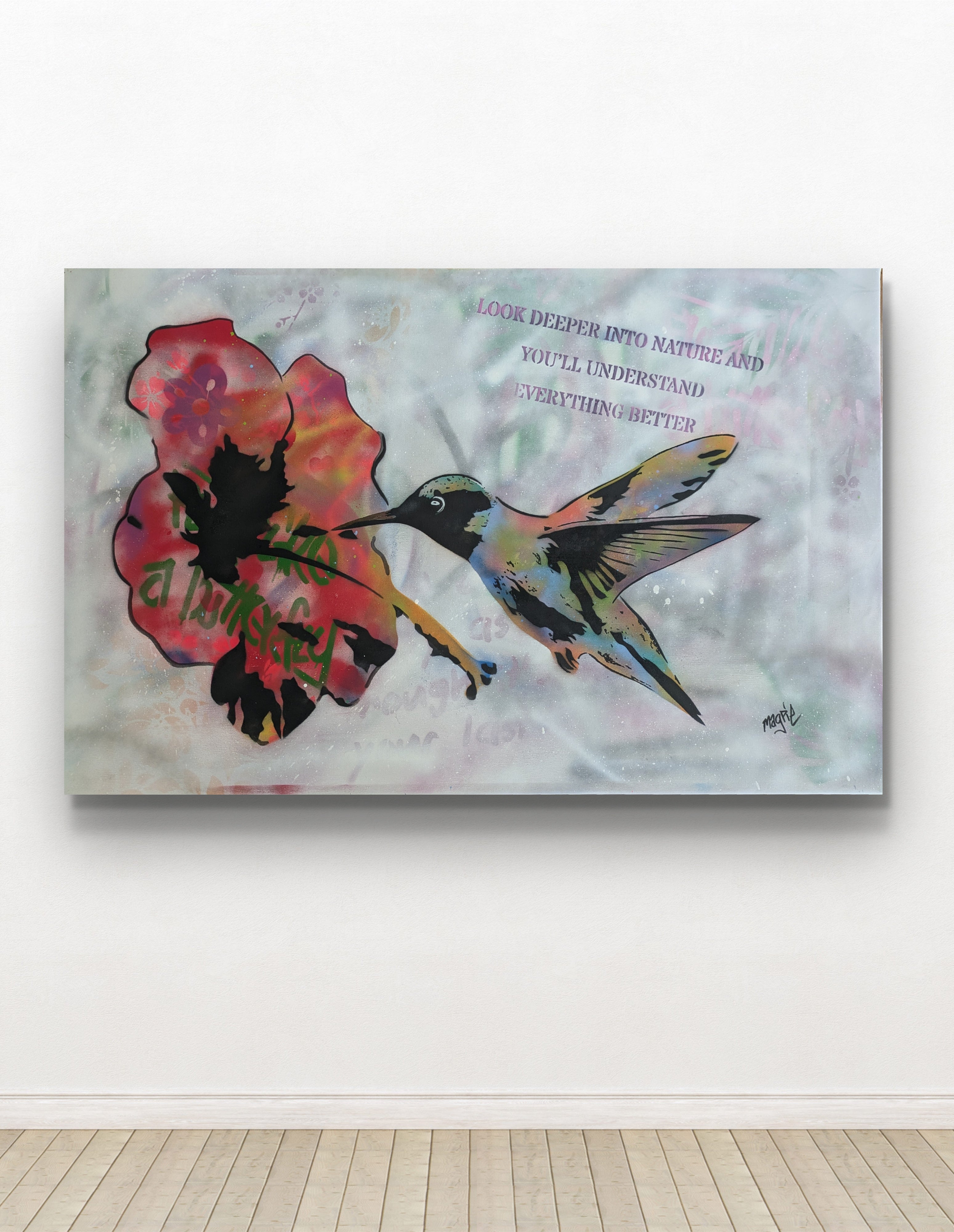 Humming bird artwork by magpie 