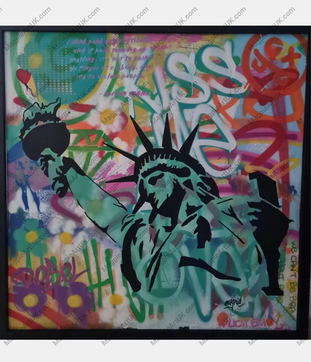 Statue of liberty magpie art