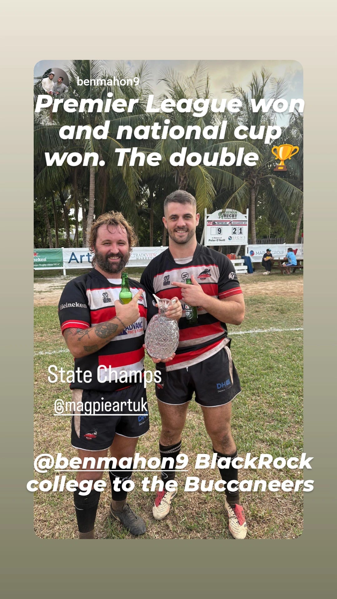 Steve Dann magpie art rugby seaford cayman