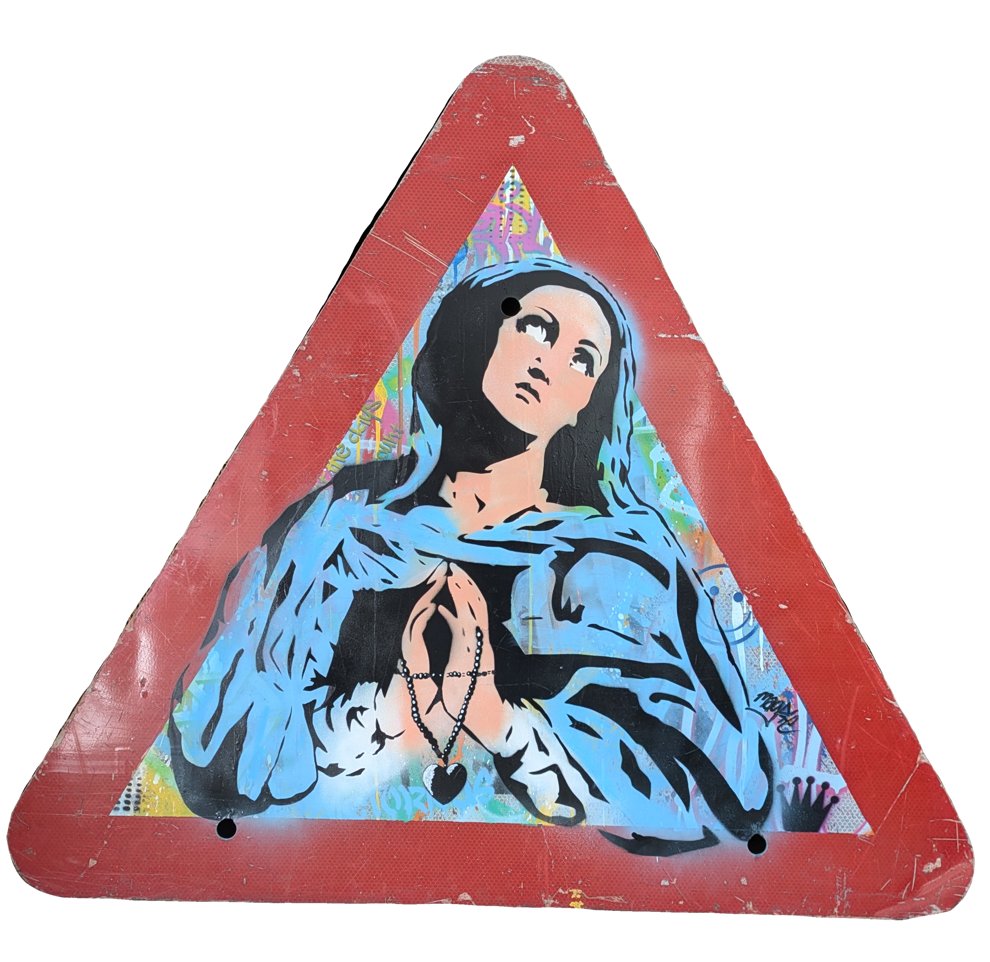 Magpie art UK virgin mary