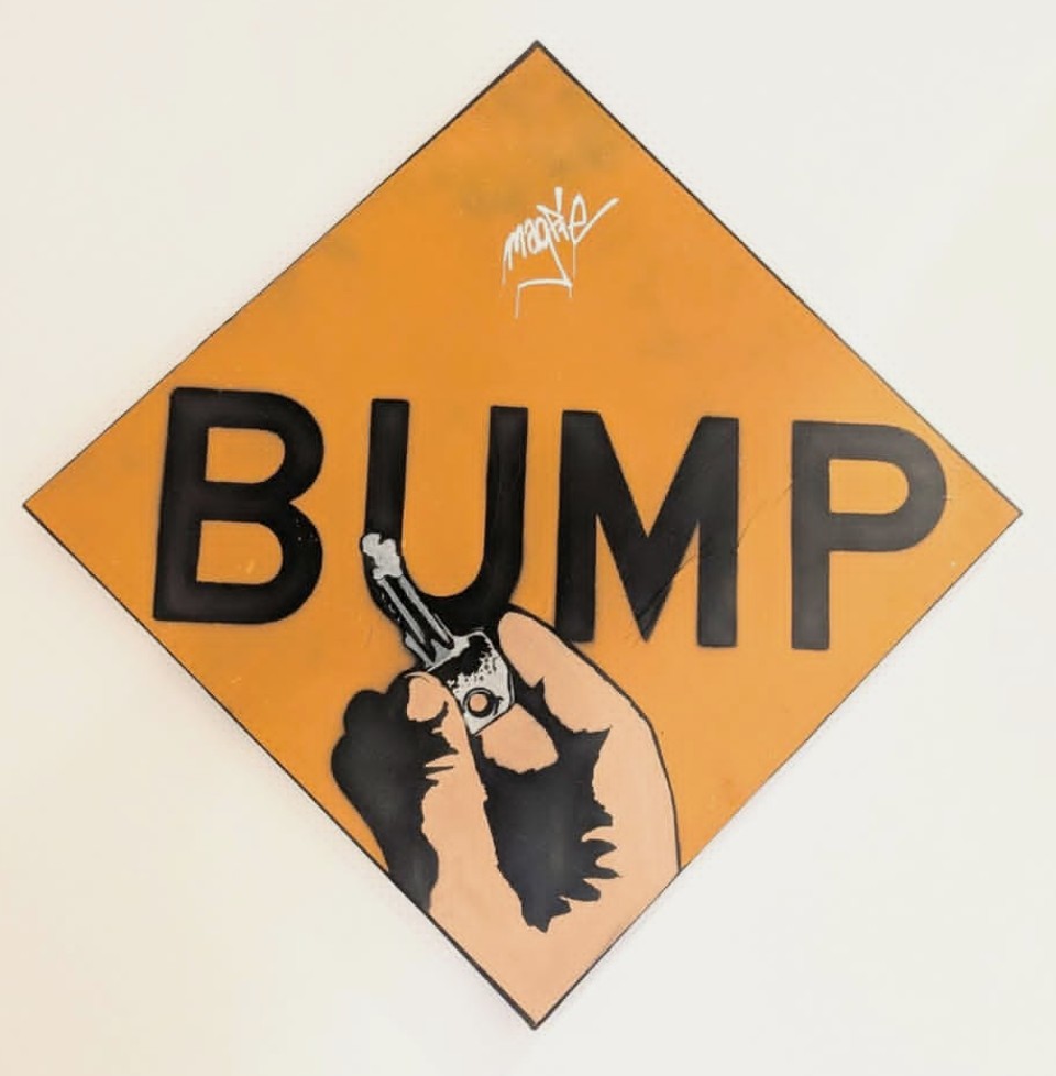 Bump road sign art by magpie