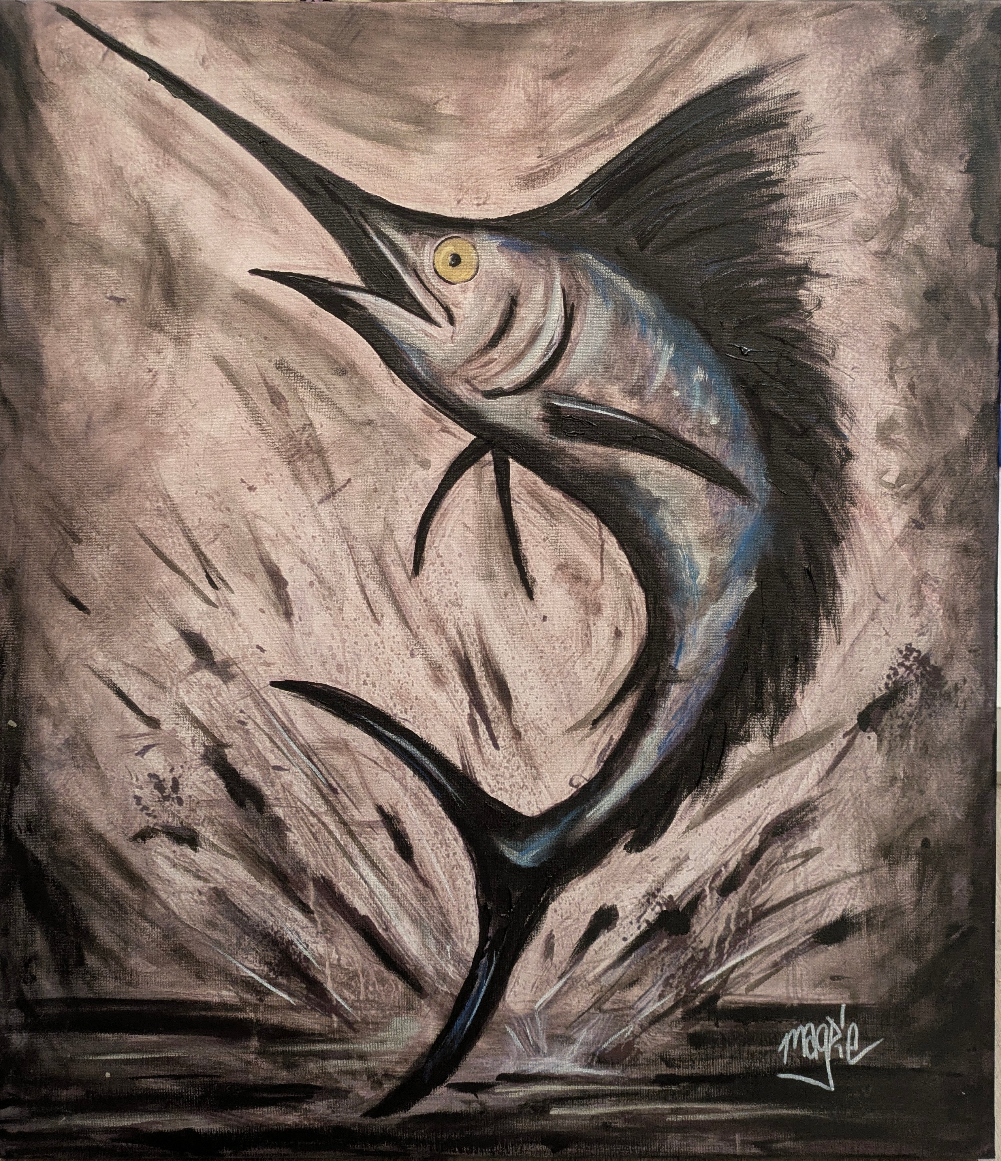 Original hand finished limited print - Marlin